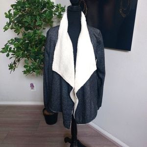 Super Nova Gray and White Cardigan Size Large.